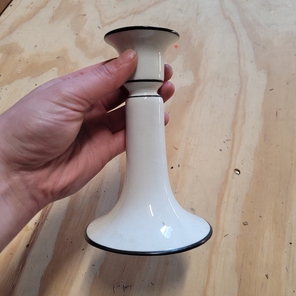 TRESSEMANES & VOGT Black Limoges Candlestick - Picture 3 of 6